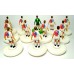Subbuteo Andrew Table Soccer Denmark 1986 World Cup Away kit on Classic Hasbro Bases
